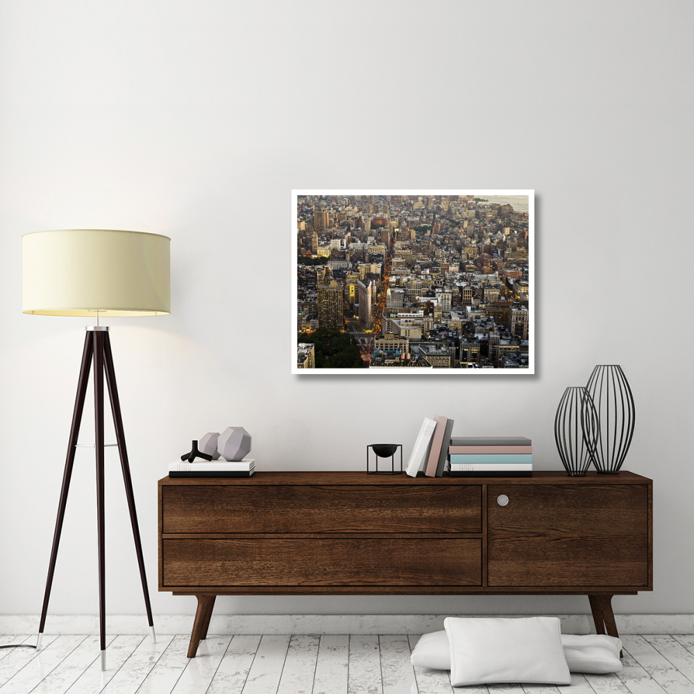 Aerial view of Manhattan, NYC-Paper Art-42&quotx32"