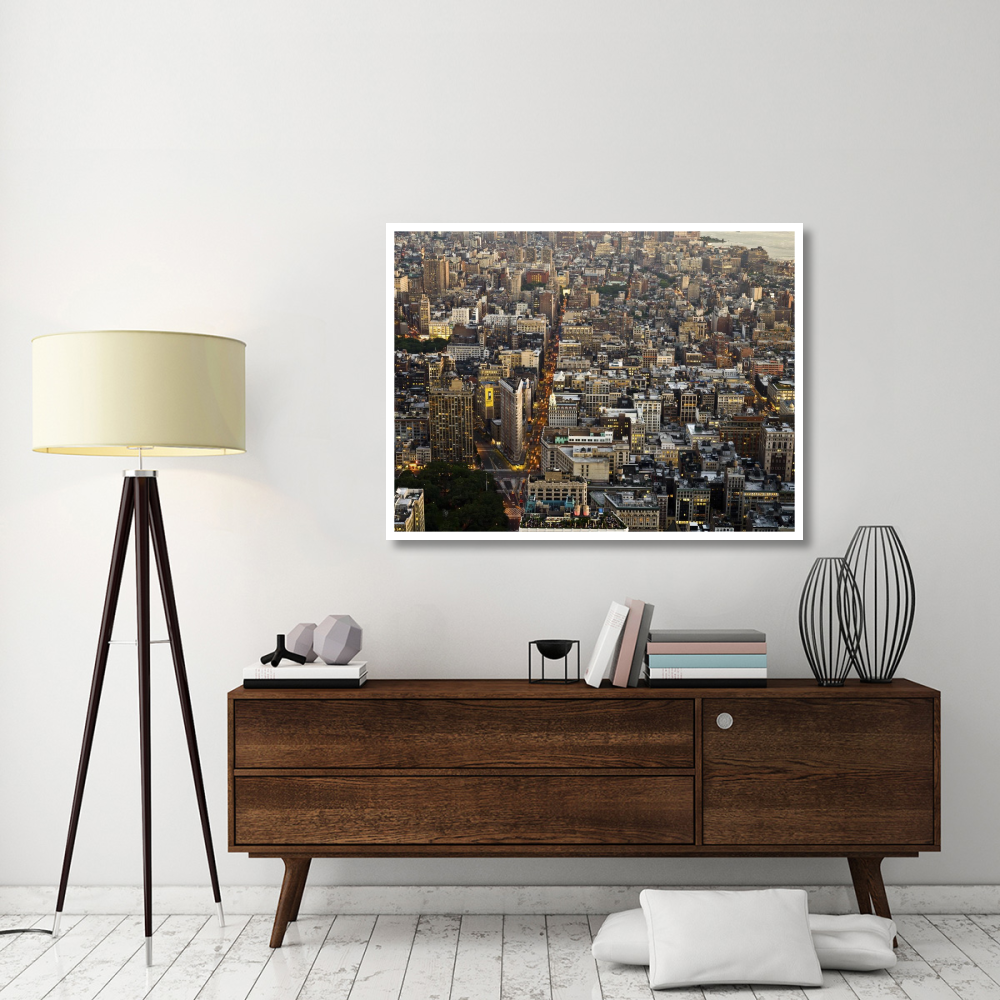 Aerial view of Manhattan, NYC-Paper Art-50&quotx38"