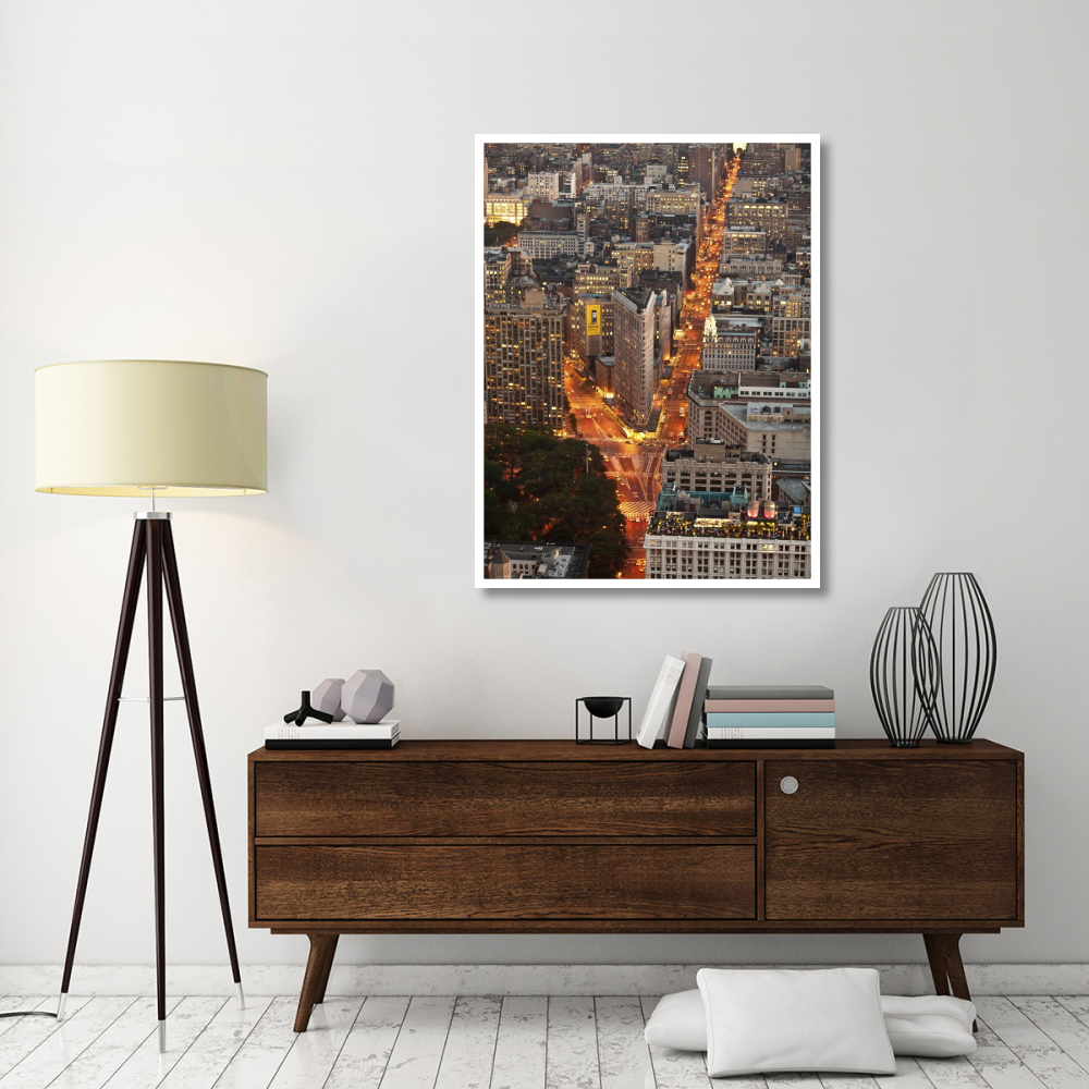 Aerial view of Flatiron Building, NYC-Paper Art-38&quotx50"