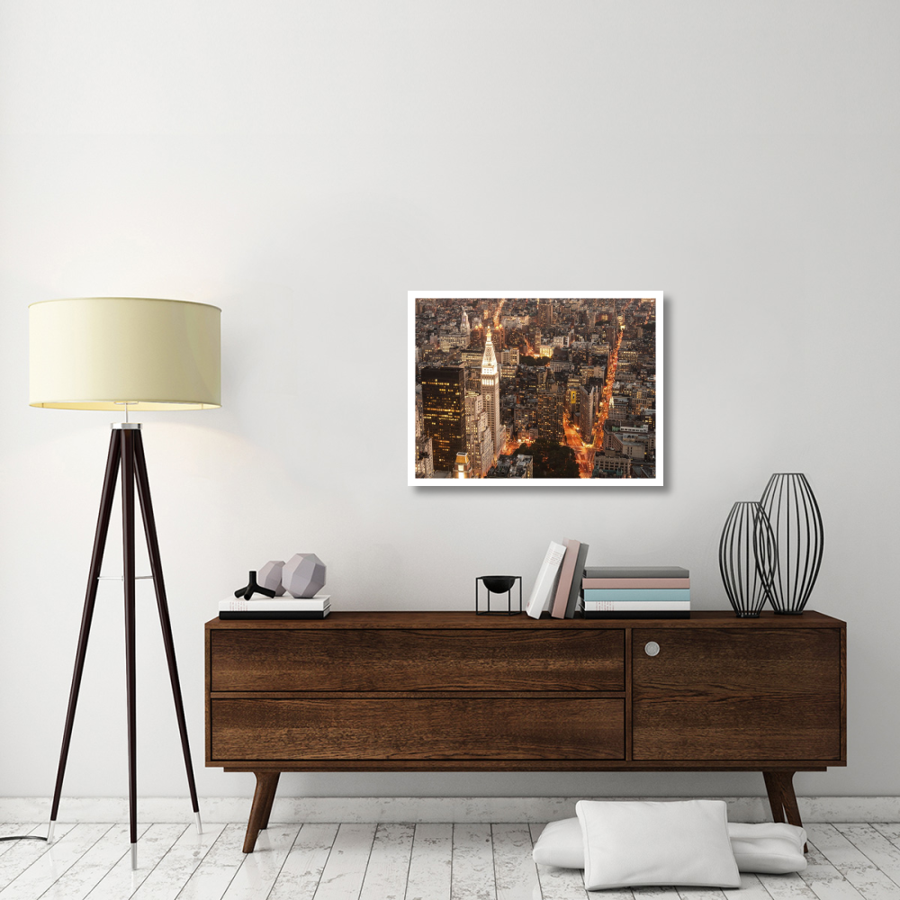 Aerial view of Manhattan with Flatiron Building, NYC-Paper Art-34&quotx26"