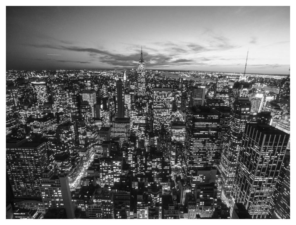 Manhattan Skyline with the Empire State Building, NYC-Paper Art-50"x38"