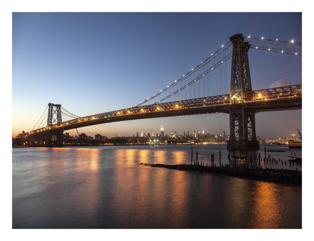 Queensboro Bridge and Manhattan from Brooklyn, NYC-Paper Art-26"x20"