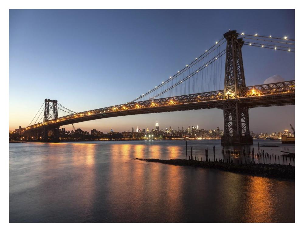 Queensboro Bridge and Manhattan from Brooklyn, NYC-Paper Art-34"x26"
