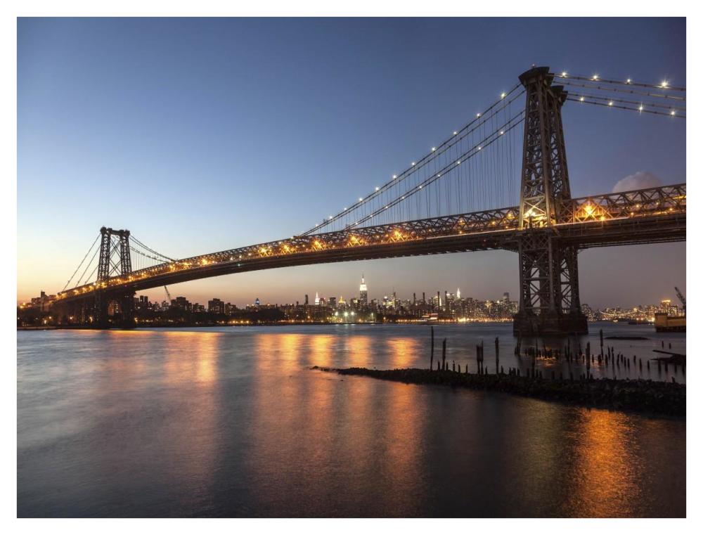 Queensboro Bridge and Manhattan from Brooklyn, NYC-Paper Art-42"x32"