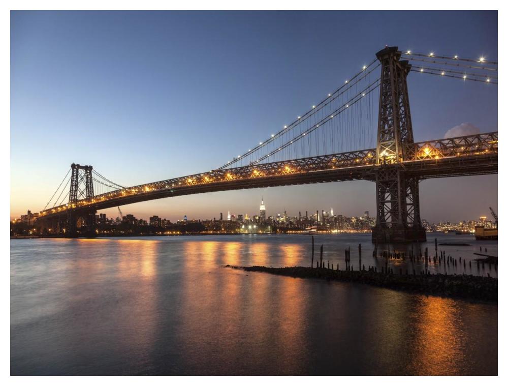 Queensboro Bridge and Manhattan from Brooklyn, NYC-Paper Art-50"x38"