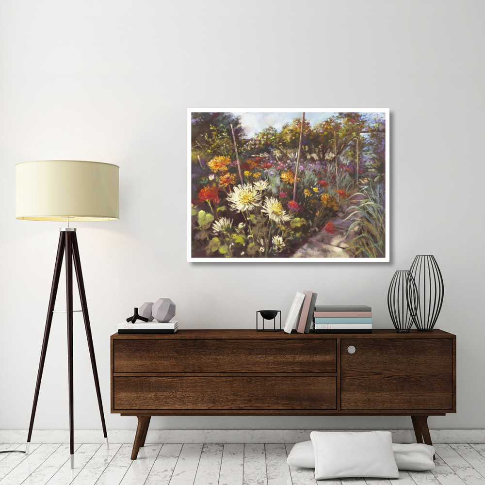 Dusk in the Walled Garden-Paper Art-50&quotx38"