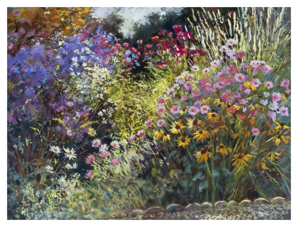 Evening in the Garden-Paper Art-42"x32"