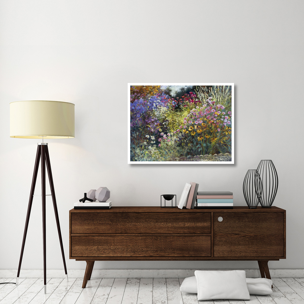 Evening in the Garden-Paper Art-42&quotx32"
