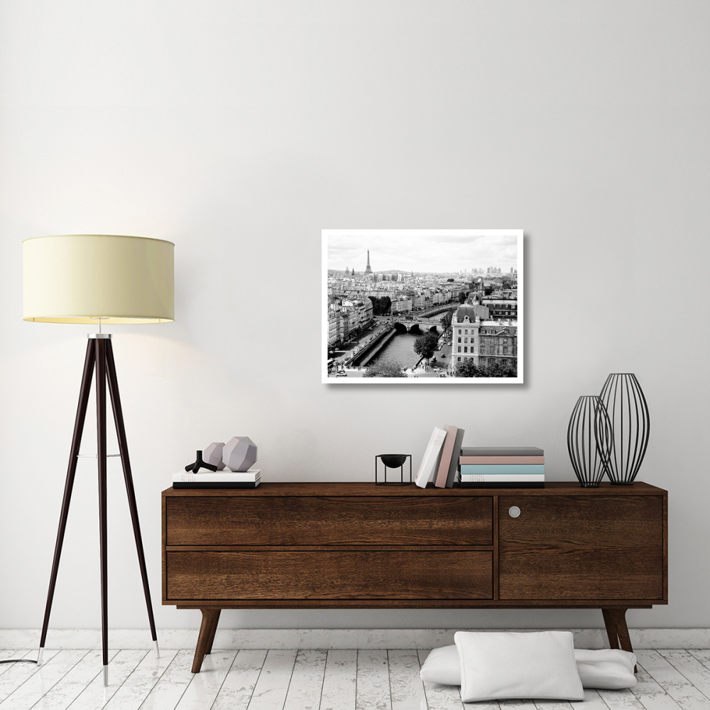 View of Paris and Seine river-Paper Art-34&quotx26"