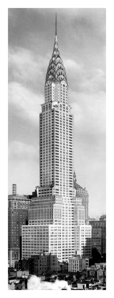 Chrysler Building, NYC-Paper Art-14"x38"
