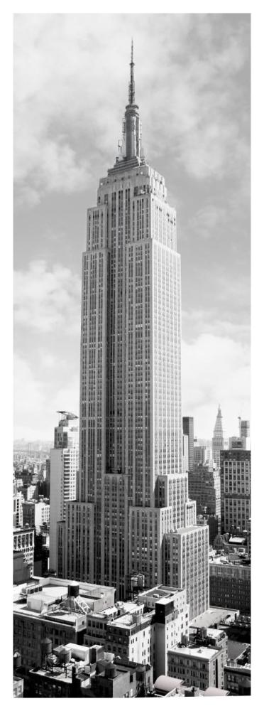 Empire State Building, NYC-Paper Art-20"x56"