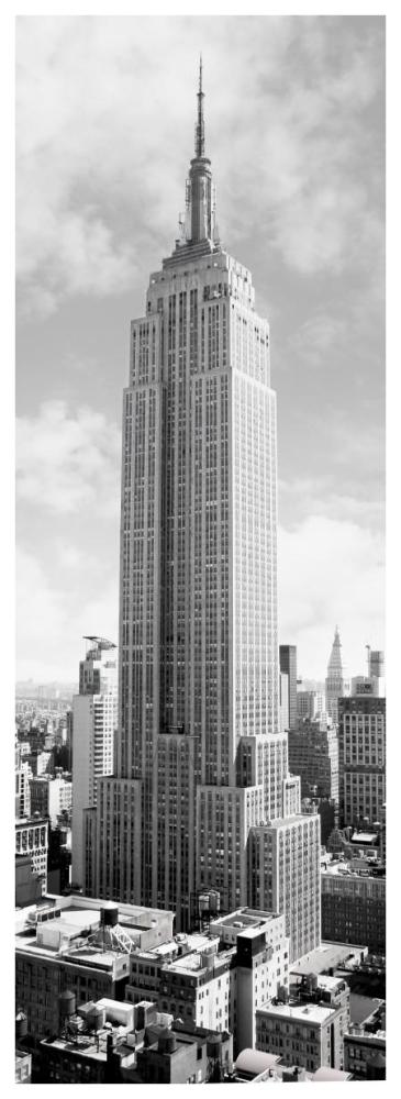 Empire State Building, NYC-Paper Art-26"x74"