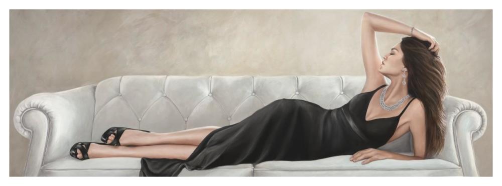 Lady Reclined-Paper Art-56"x20"