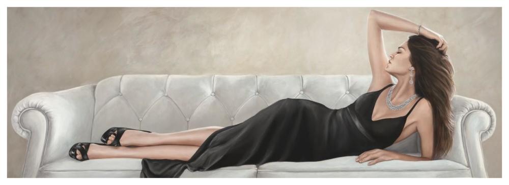 Lady Reclined-Paper Art-74"x26"