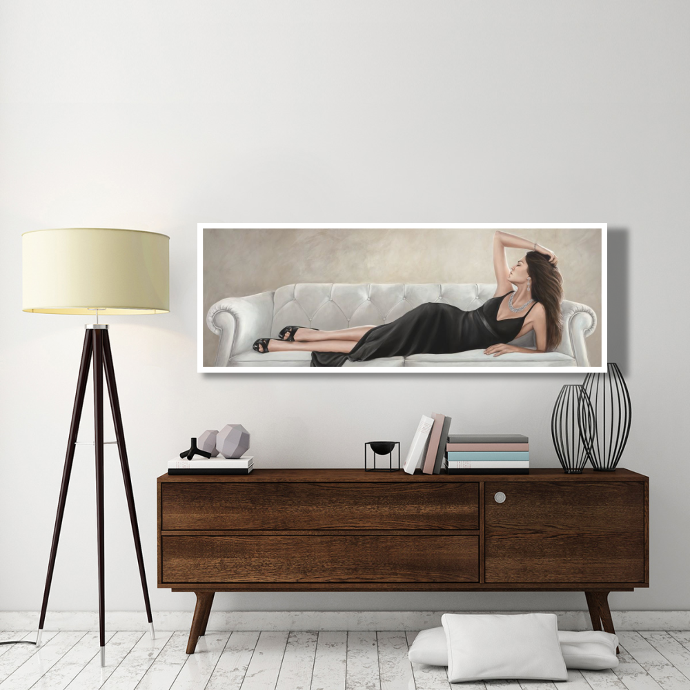 Lady Reclined-Paper Art-74&quotx26"