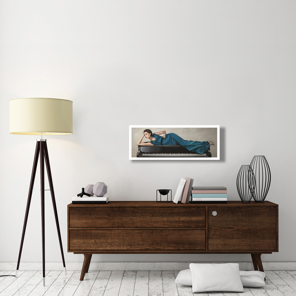 Piano Lady-Paper Art-38&quotx14"