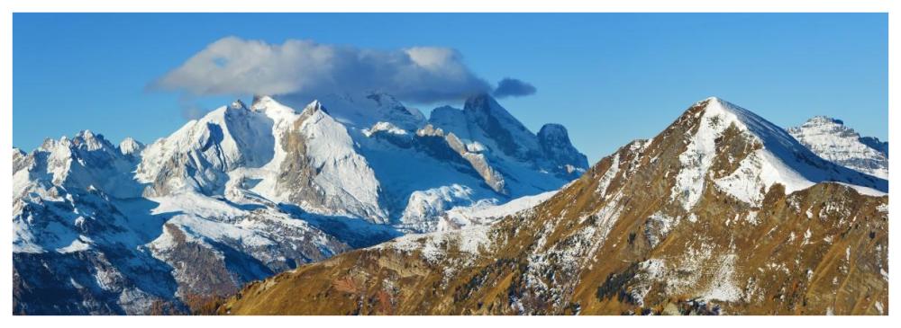 Marmolada, Italy-Paper Art-74"x26"