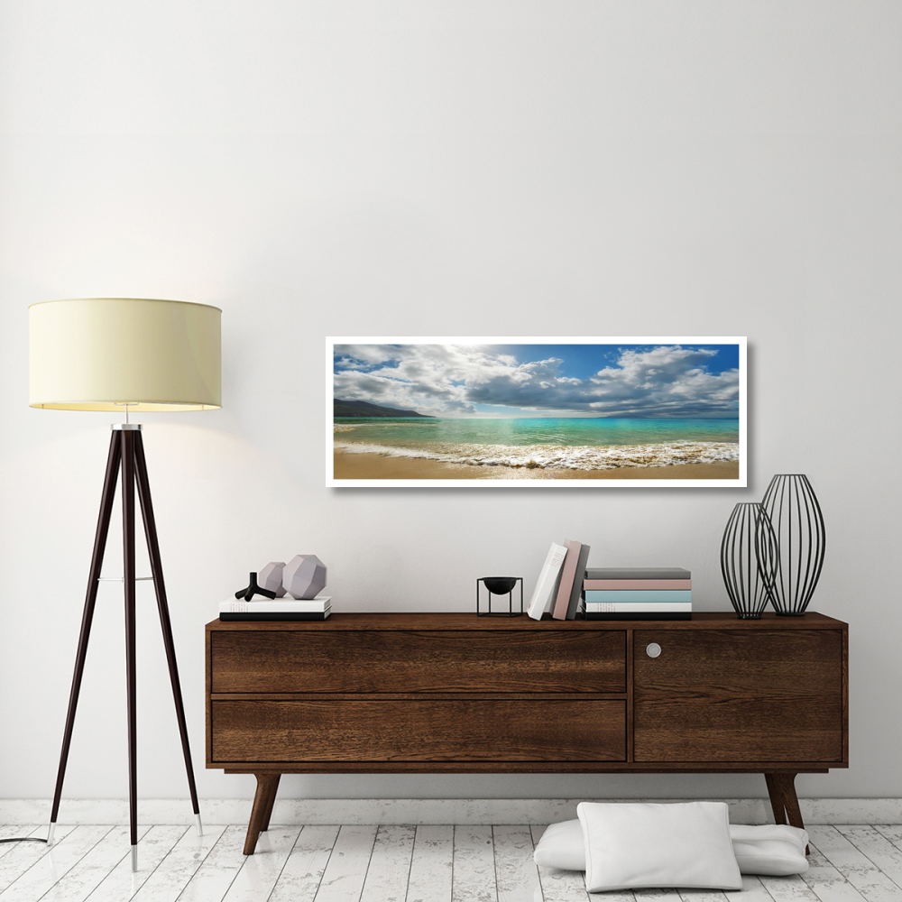Baie Beau Vallon, Mahe, Seychelles-Paper Art-56&quotx20"