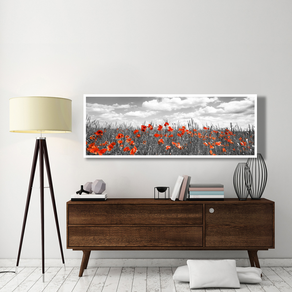 Poppies in corn field, Bavaria, Germany-Paper Art-74&quotx26"