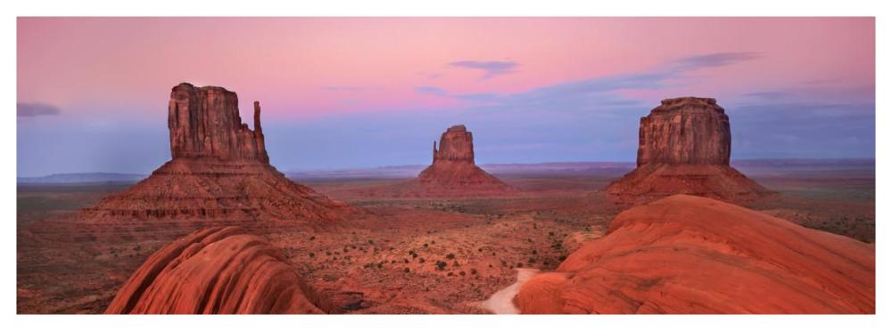 Mittens in Monument Valley, Arizona-Paper Art-56"x20"