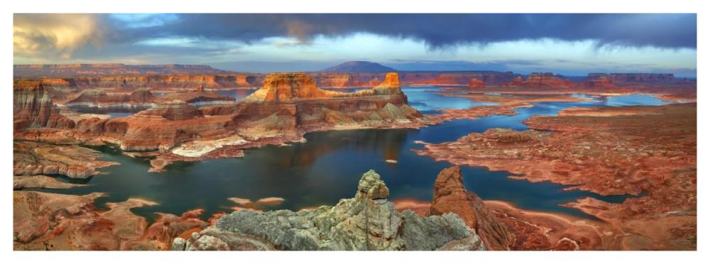 Alstrom Point at Lake Powell, Utah, USA-Paper Art-56"x20"