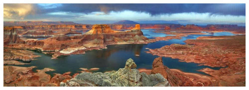 Alstrom Point at Lake Powell, Utah, USA-Paper Art-74"x26"