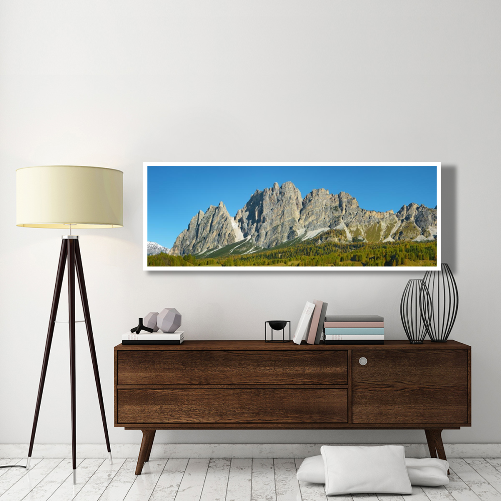 Pomagagnon and larches in autumn, Cortina d'Ampezzo, Dolomites, Italy-Paper Art-74&quotx26"