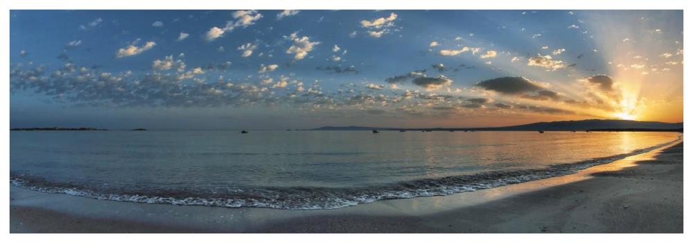 Alba sul Mediterraneo-Paper Art-74"x26"