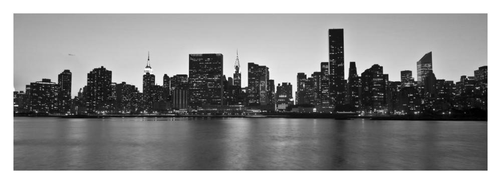 Midtown Manhattan skyline, NYC-Paper Art-38"x14"