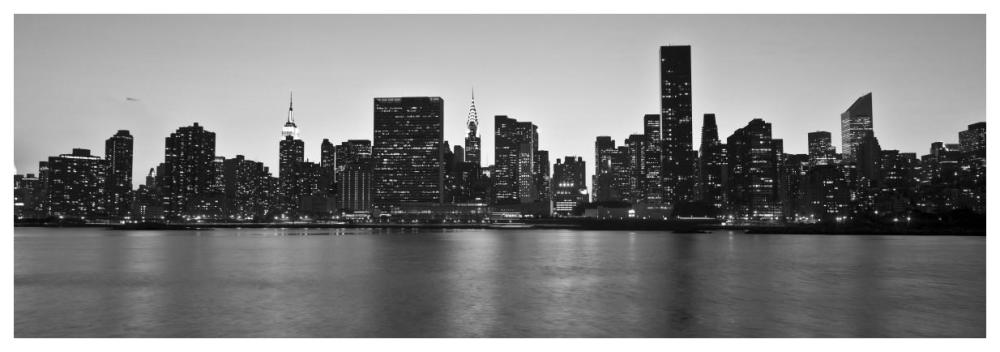 Midtown Manhattan skyline, NYC-Paper Art-74"x26"