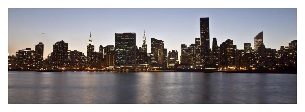 Midtown Manhattan skyline, NYC-Paper Art-38"x14"