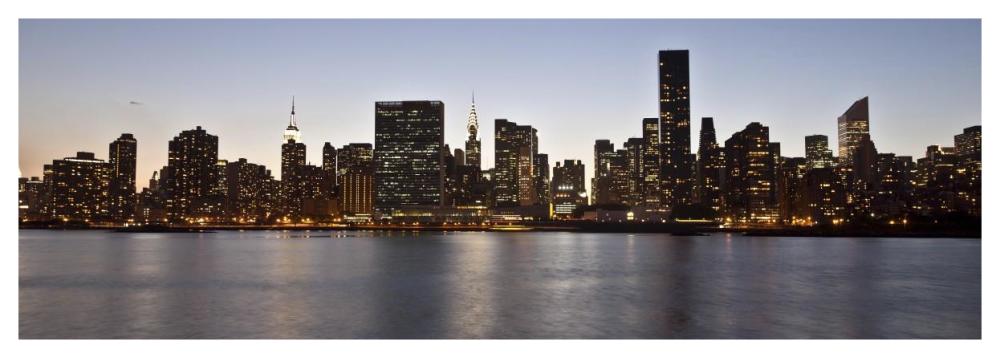Midtown Manhattan skyline, NYC-Paper Art-56"x20"