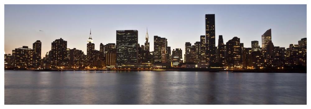 Midtown Manhattan skyline, NYC-Paper Art-74"x26"