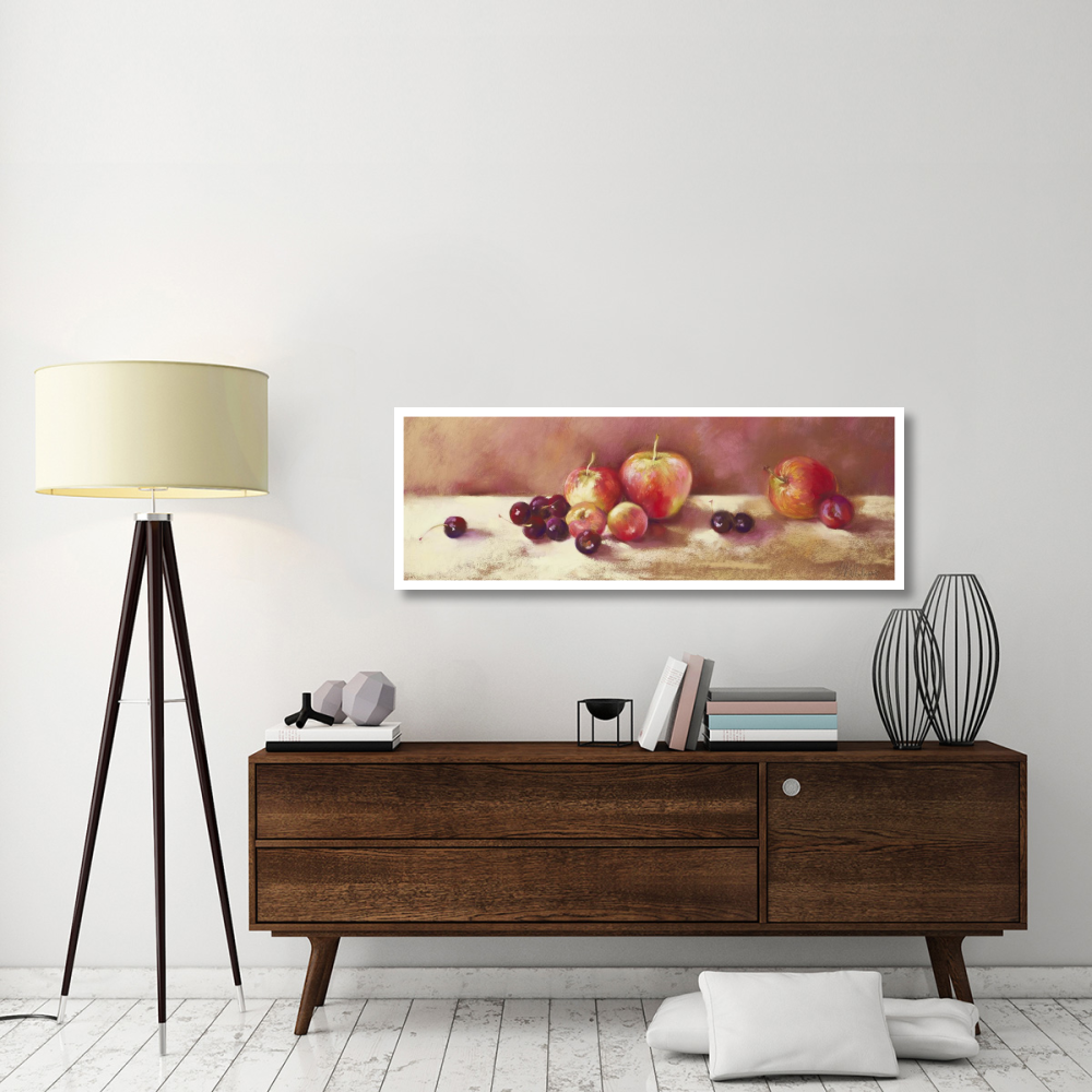 Cherries and Apples-Paper Art-56&quotx20"