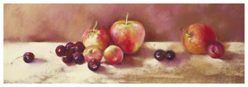 Cherries and Apples-Paper Art-74"x26"