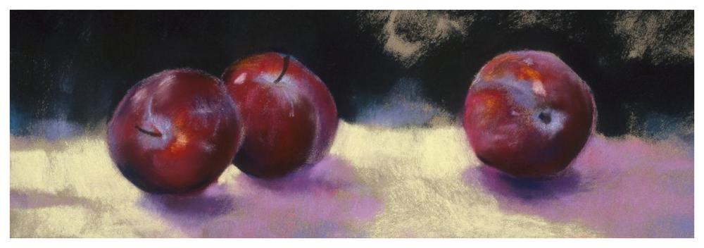 Plums-Paper Art-74"x26"