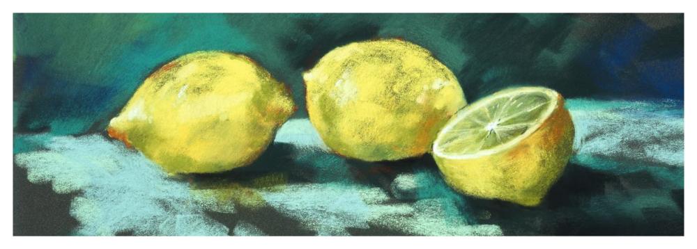Lemons-Paper Art-56"x20"