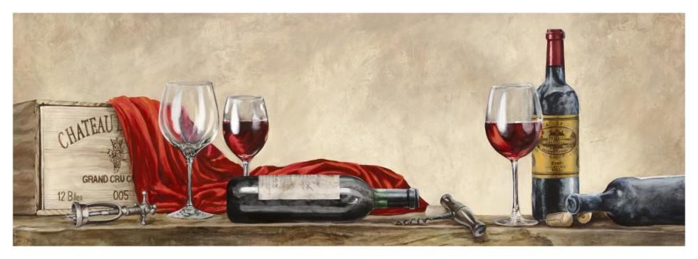 Grand Cru Wines-Paper Art-56"x20"