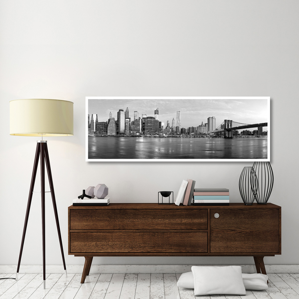 Manhattan and Brooklyn Bridge, NYC-Paper Art-74&quotx26"