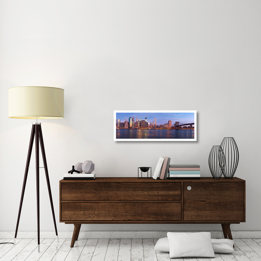 Manhattan and Brooklyn Bridge, NYC-Paper Art-38&quotx14"