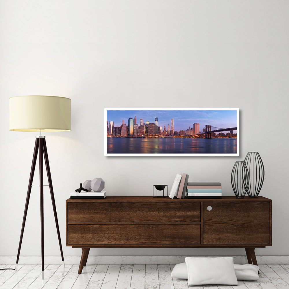 Manhattan and Brooklyn Bridge, NYC-Paper Art-56&quotx20"