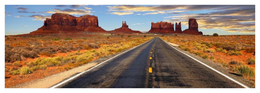 Road to Monument Valley, Arizona-Paper Art-56"x20"