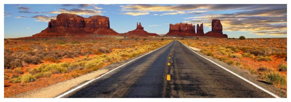 Road to Monument Valley, Arizona-Paper Art-74"x26"