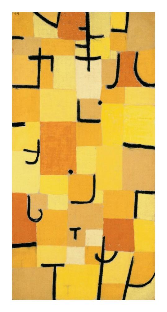 Signs in Yellow-Paper Art-14"x26"