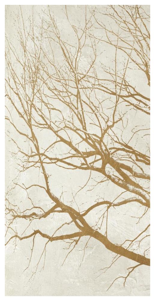 Golden Tree I-Paper Art-32"x62"