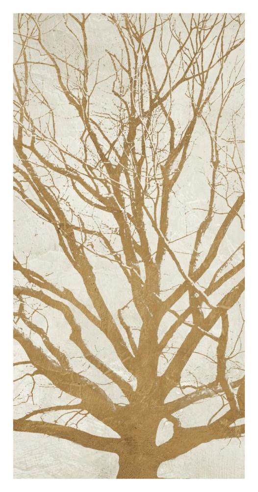 Golden Tree II-Paper Art-20"x38"