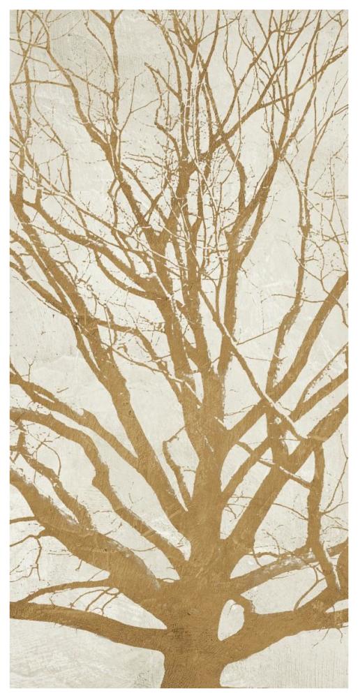 Golden Tree II-Paper Art-38"x74"
