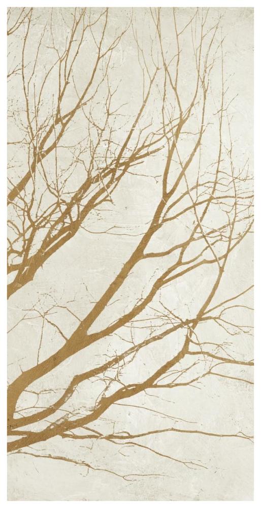 Golden Tree III-Paper Art-38"x74"