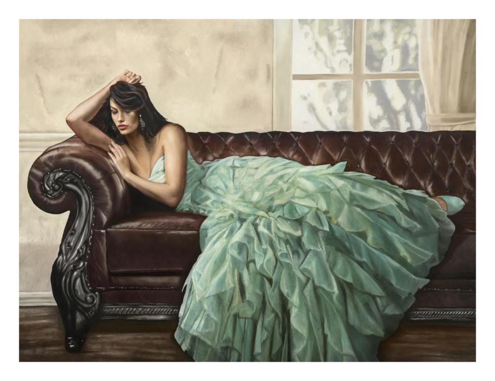 Aquamarine Beauty-Paper Art-26"x20"