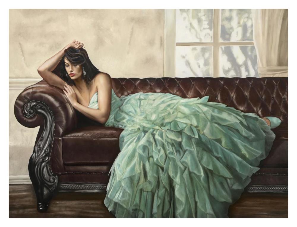 Aquamarine Beauty-Paper Art-34"x26"